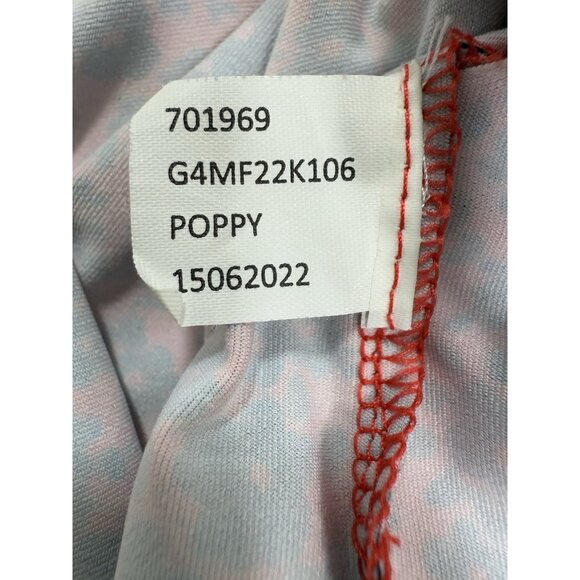 G/Fore Mens Golf Polo Size XL Tech Jersey Performance Mini Floral Red Navy - Picture 8 of 10